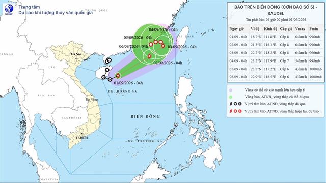 Tin bão trên biển Đông (Cơn bão số 5)