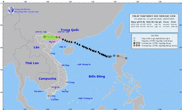 Dự báo thời tiết biển đêm 18/7 ngày 19/7 năm 2023