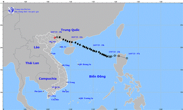 Tin cuối cùng về cơn bão số 1 (Tin phát lúc 19h00 ngày 18/7/2023)