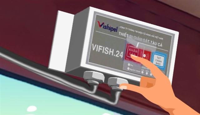 Tàu cá LA 99034 TS chìm, phát báo nạn qua thiết bị giám sát hành trình tàu cá VIFISH