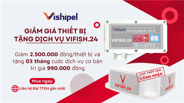 Giảm giá thiết bị - Tặng dịch vụ Vifish.24