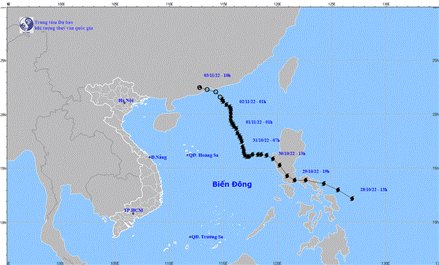 Tin cuối cùng về cơn bão số 7 (Tin phát lúc 11h00 ngày 03/11/2022)