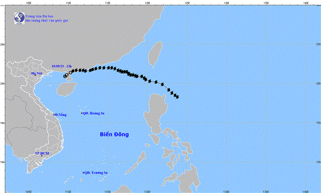 Tin cuối cùng về Cơn bão số 3 (Tin phát lúc 14h00 ngày 03/9/2023)