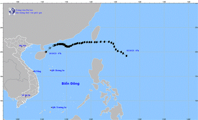 Dự báo thời tiết biển từ 13 giờ ngày 10/10 đến 13 giờ ngày 11/10 năm 2023