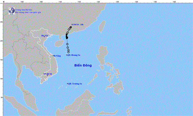 Tin cuối cùng về cơn bão số 1 (bão MALIKSI - Tin phát lúc 17h00 ngày 1/6/2024)
