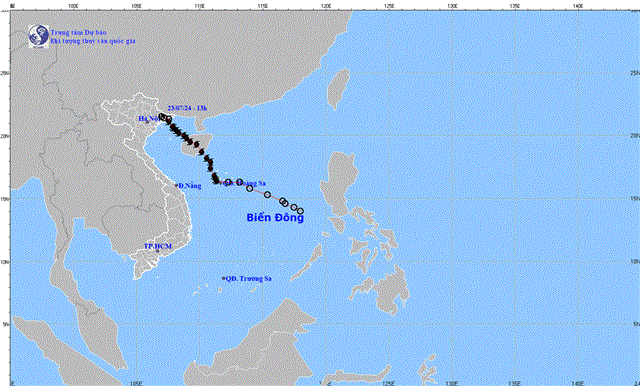 Tin cuối cùng về cơn bão số 2 (Tin phát lúc 14h00 ngày 23/7/2024)