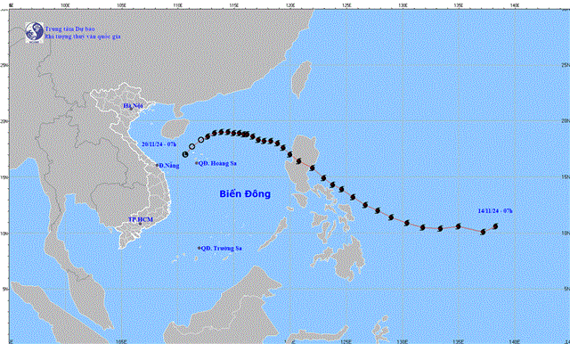 Tin cuối cùng về cơn bão số 09 (Tin phát lúc 08h00 ngày 20/11/2024)