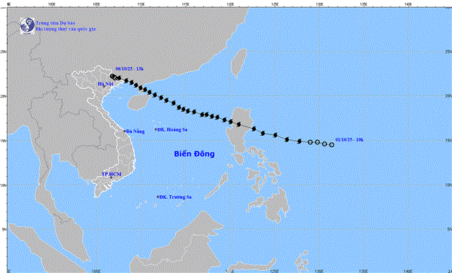 Tin cuối cùng về Cơn bão số 11 (Tin phát lúc 14h00 ngày 06/10/2025)