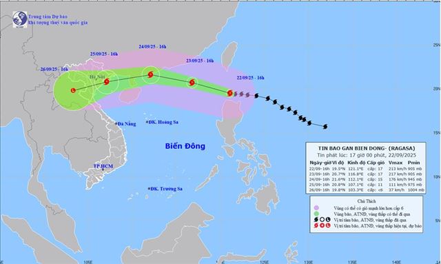 Dự báo thời tiết biển đêm 22/09 ngày 23/09/2025