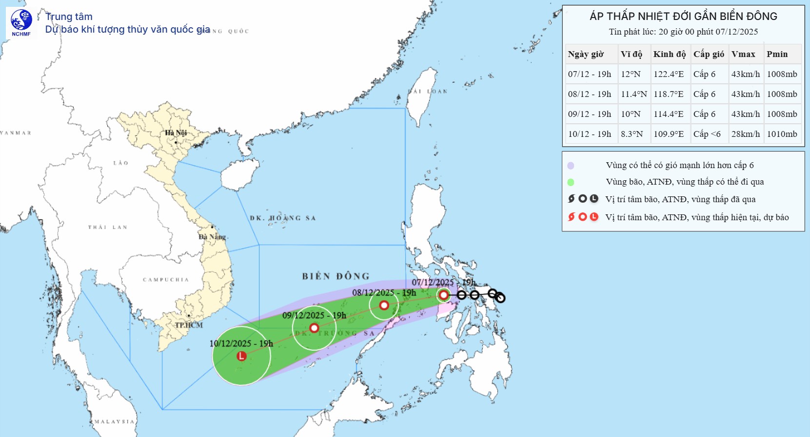 TIN ÁP THẤP NHIỆT ĐỚI GẦN BIỂN ĐÔNG