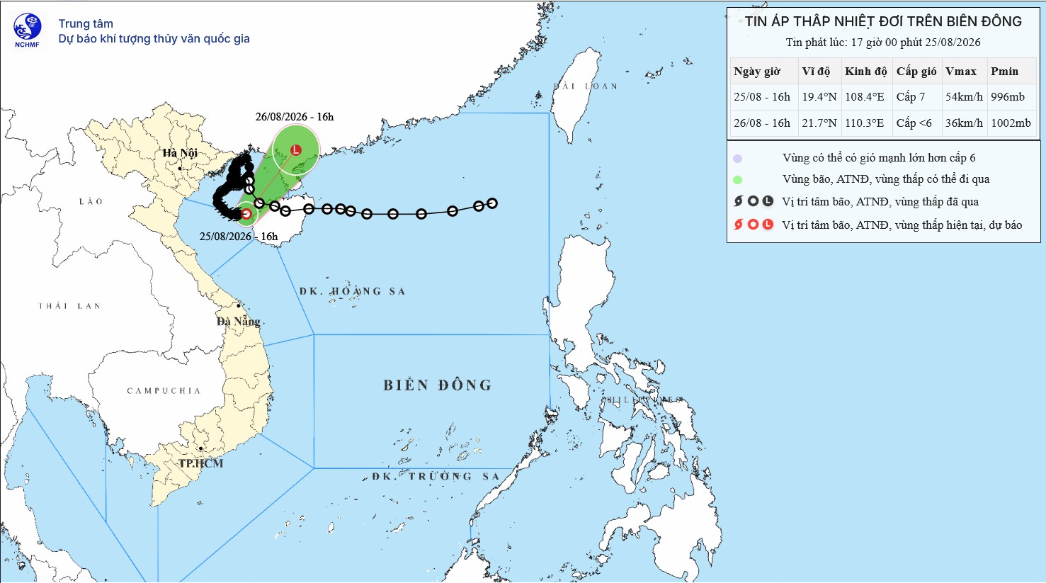 TIN BÃO TRÊN BIỂN ĐÔNG  (Cơn bão số 4)