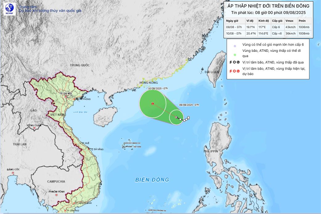 TIN ÁP THẤP NHIỆT ĐỚI TRÊN BIỂN ĐÔNG