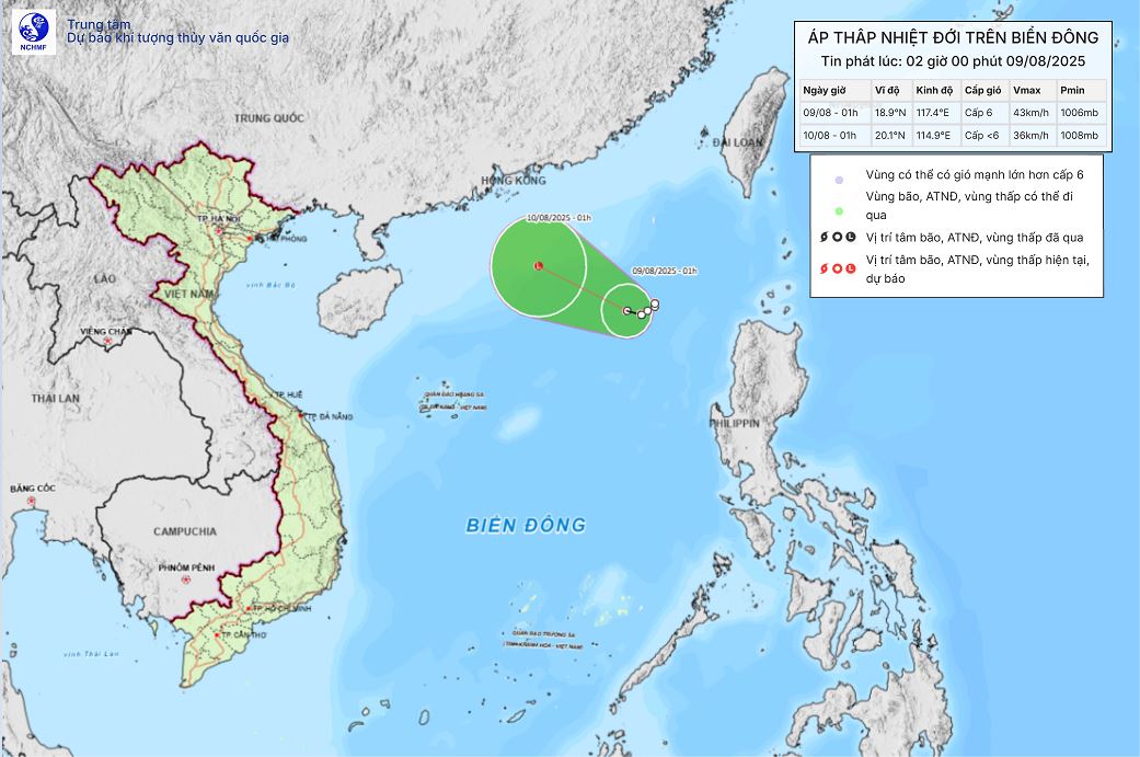 TIN ÁP THẤP NHIỆT ĐỚI TRÊN BIỂN ĐÔNG