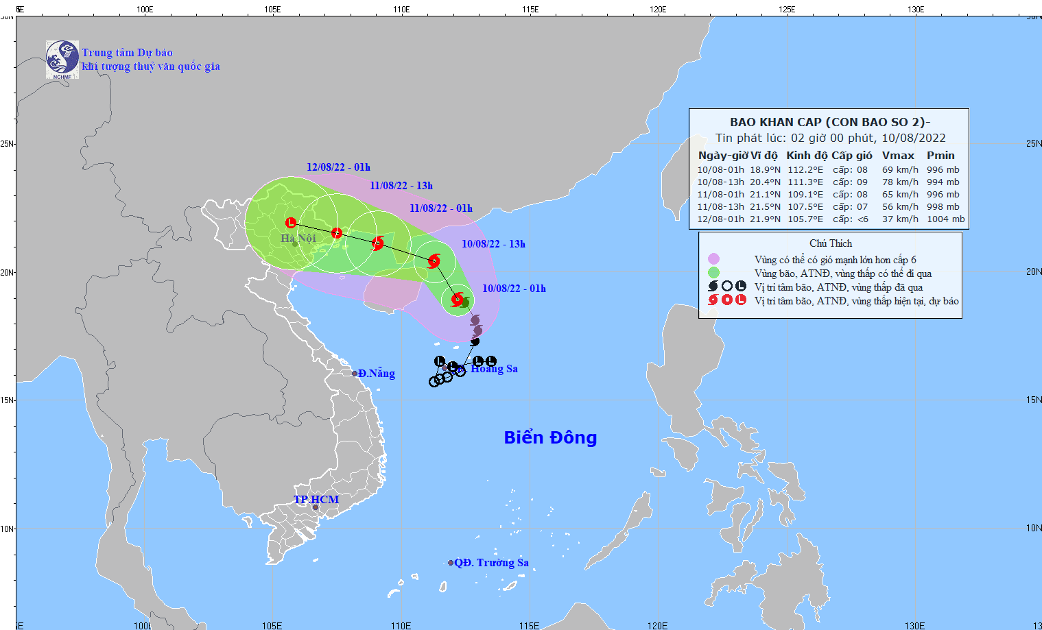 TIN BÃO KHẨN CẤP (Cơn bão số 2)