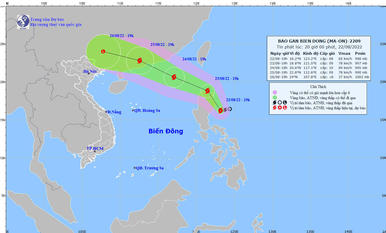 TIN BÃO GẦN BIỂN ĐÔNG (Bão Ma-on)