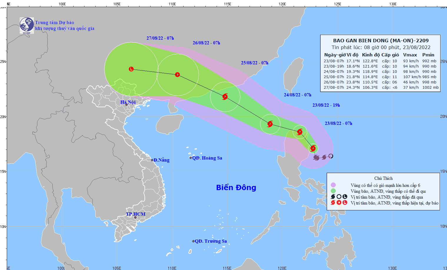 TIN BÃO GẦN BIỂN ĐÔNG (Bão Ma-on)