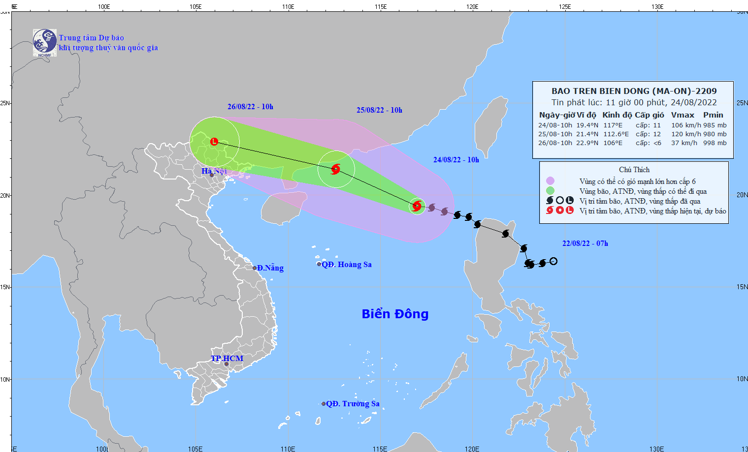 TIN BÃO TRÊN BIỂN ĐÔNG  (Cơn bão số 3)