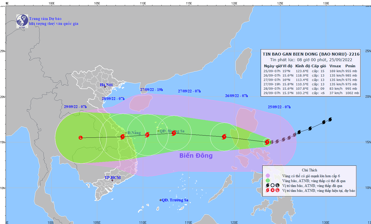 TIN BÃO GẦN BIỂN ĐÔNG  (Bão Noru)