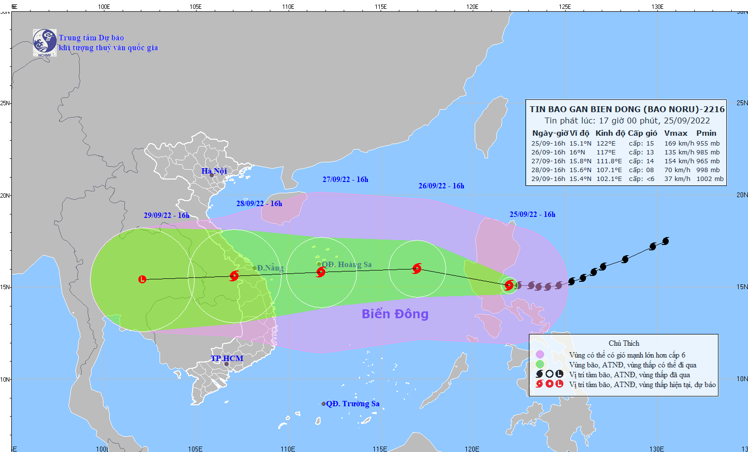 TIN BÃO GẦN BIỂN ĐÔNG  (Bão Noru)