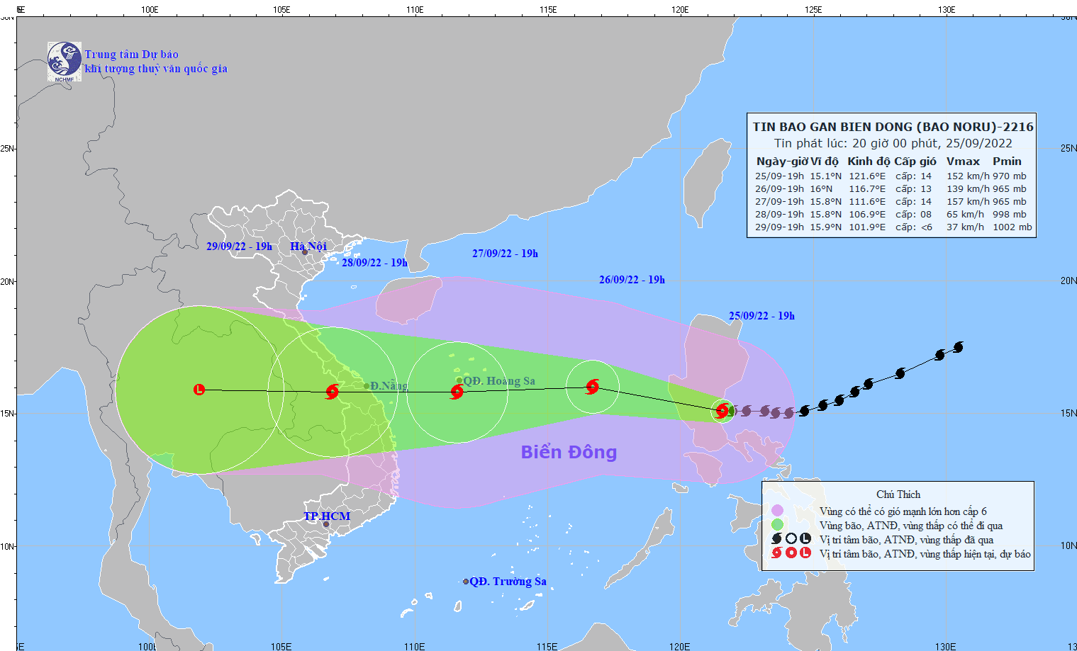 TIN BÃO GẦN BIỂN ĐÔNG  (Bão Noru)