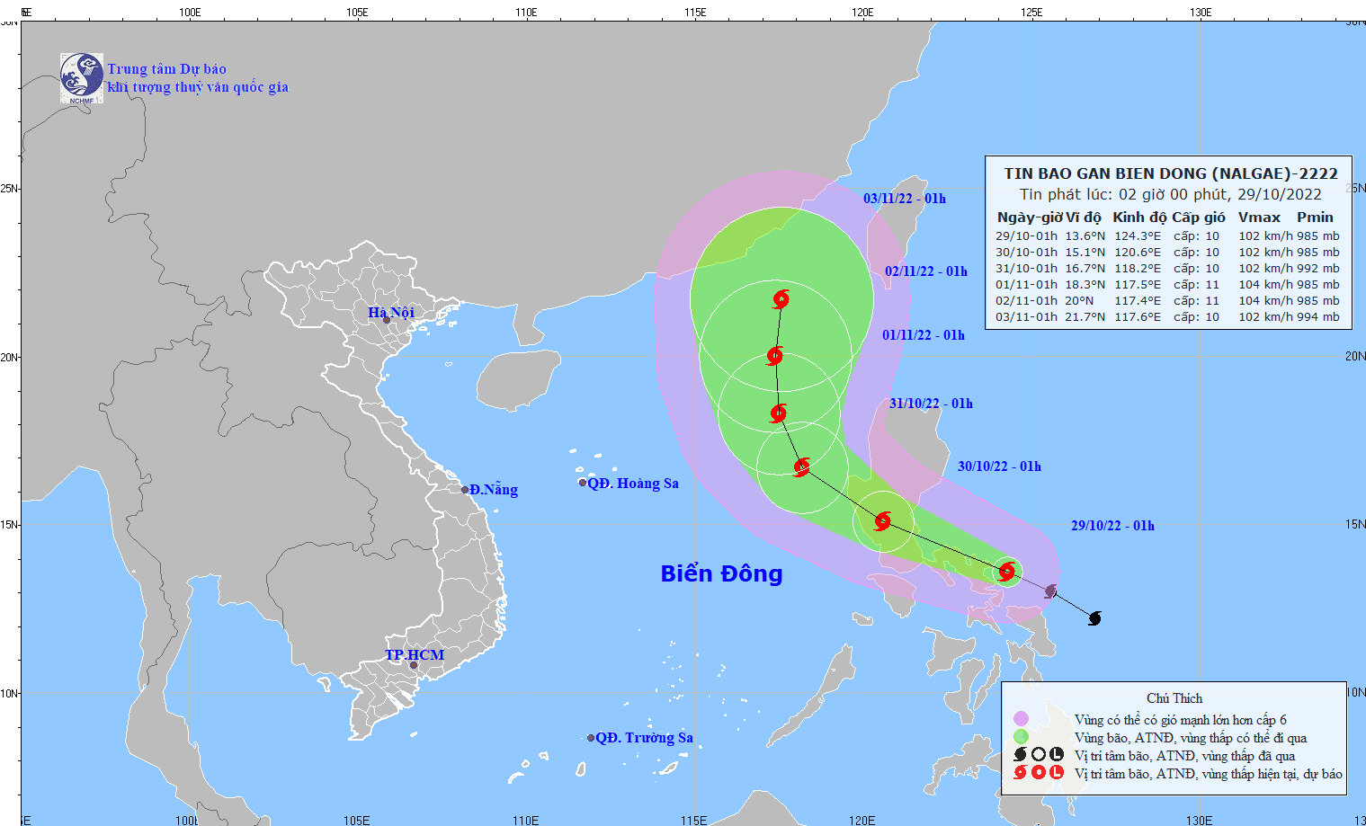 TIN BÃO GẦN BIỂN ĐÔNG (Bão NALGAE)