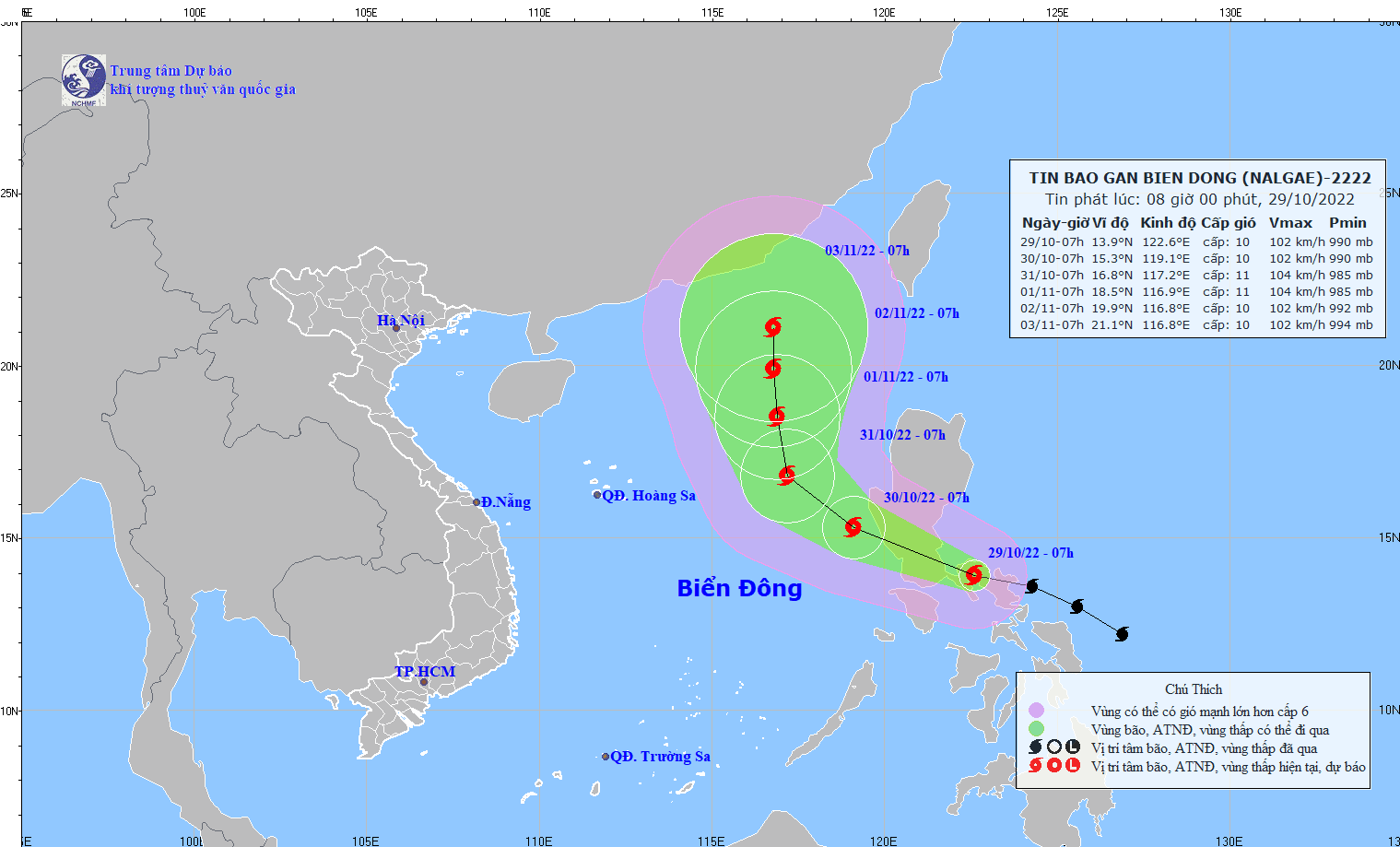 TIN BÃO GẦN BIỂN ĐÔNG (Bão NALGAE)