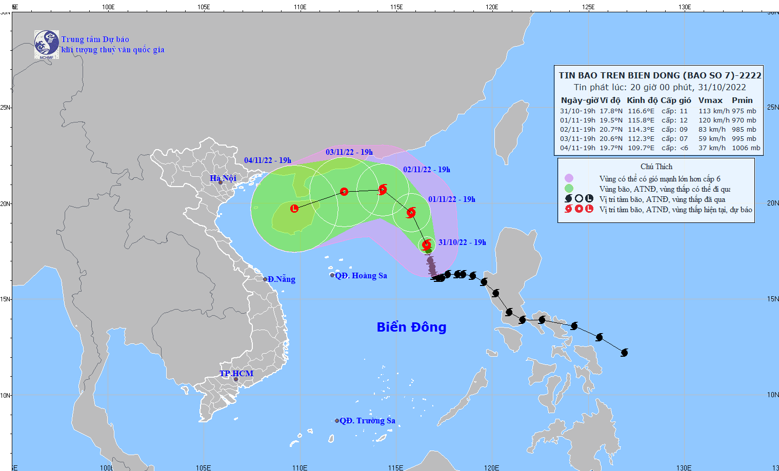 TIN BÃO TRÊN BIỂN ĐÔNG (Cơn bão số 7)