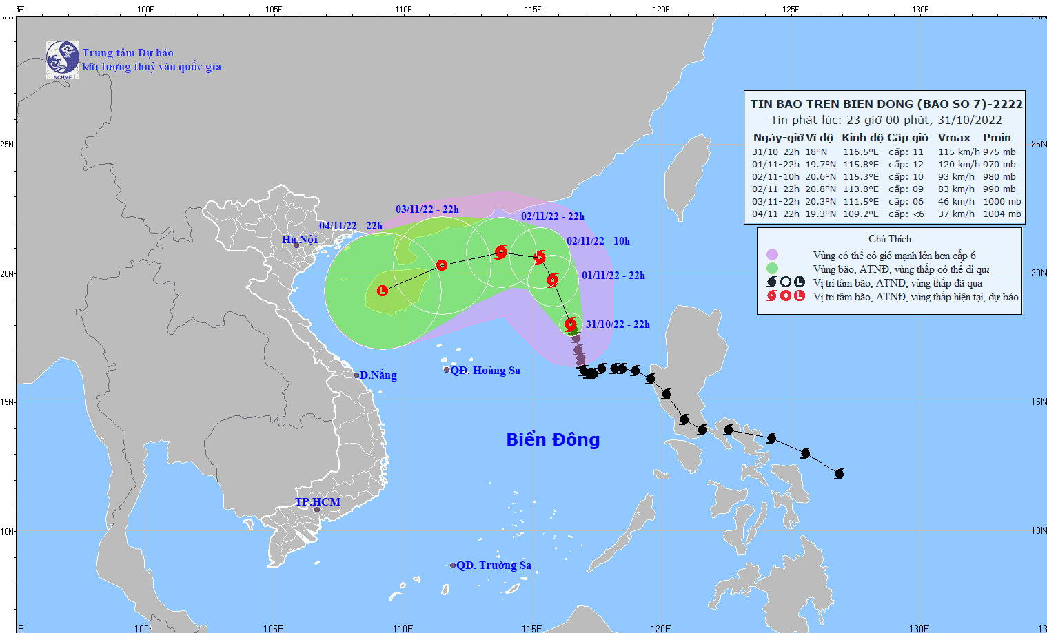 TIN BÃO TRÊN BIỂN ĐÔNG (Cơn bão số 7)