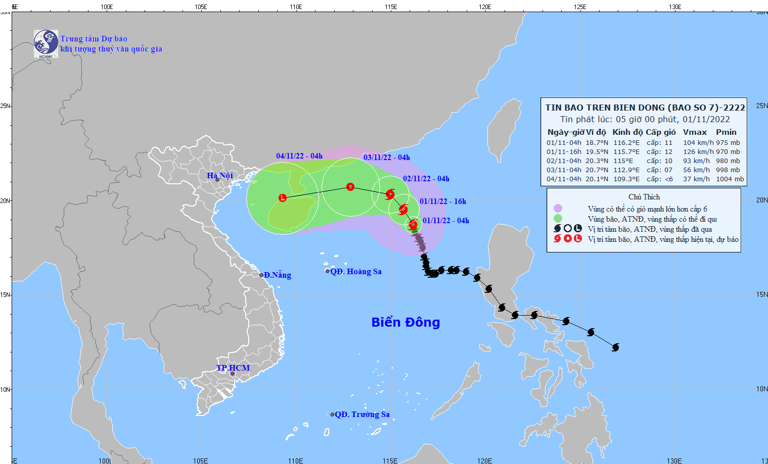 TIN BÃO TRÊN BIỂN ĐÔNG (Cơn bão số 7)