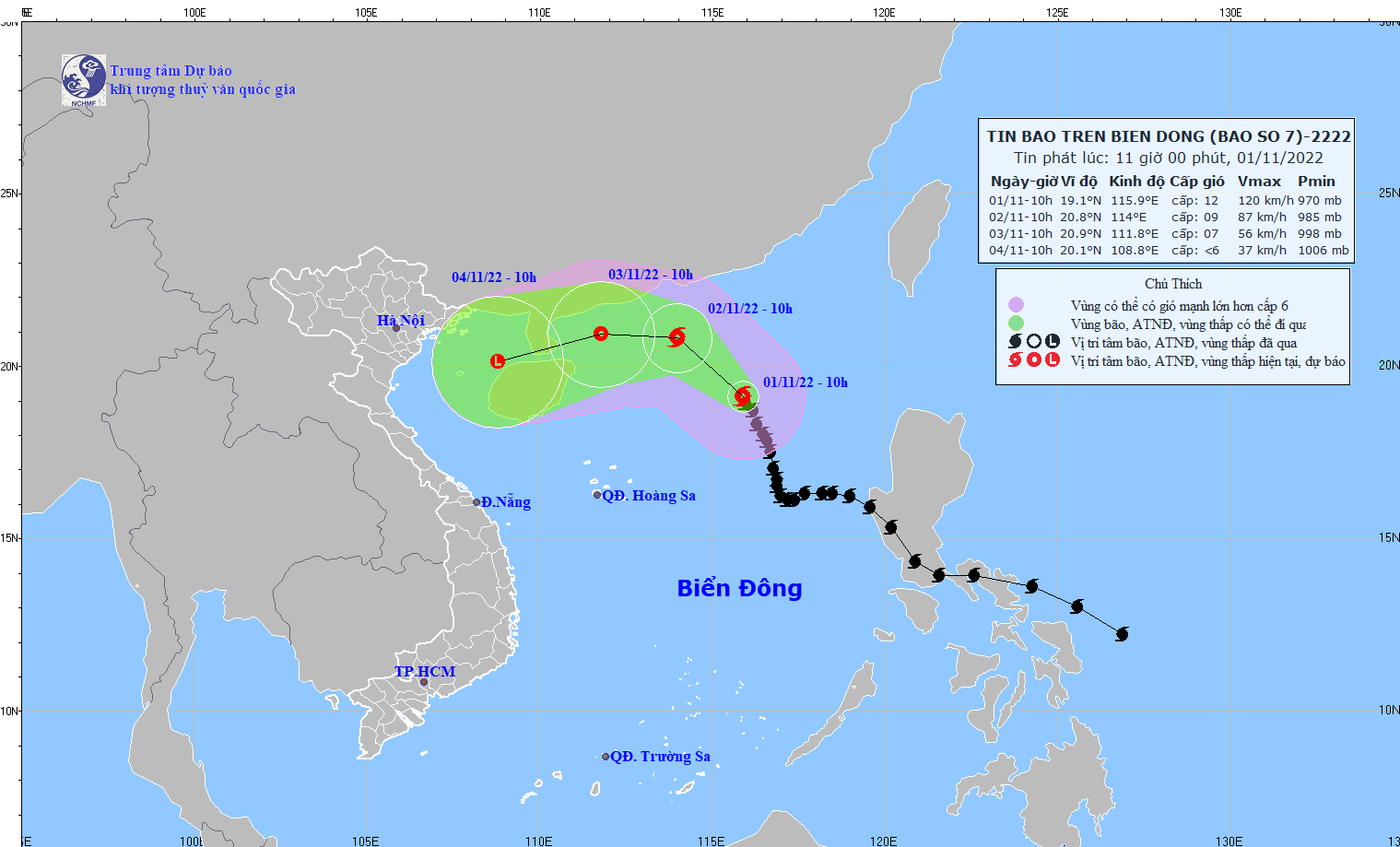 TIN BÃO TRÊN BIỂN ĐÔNG (Cơn bão số 7)