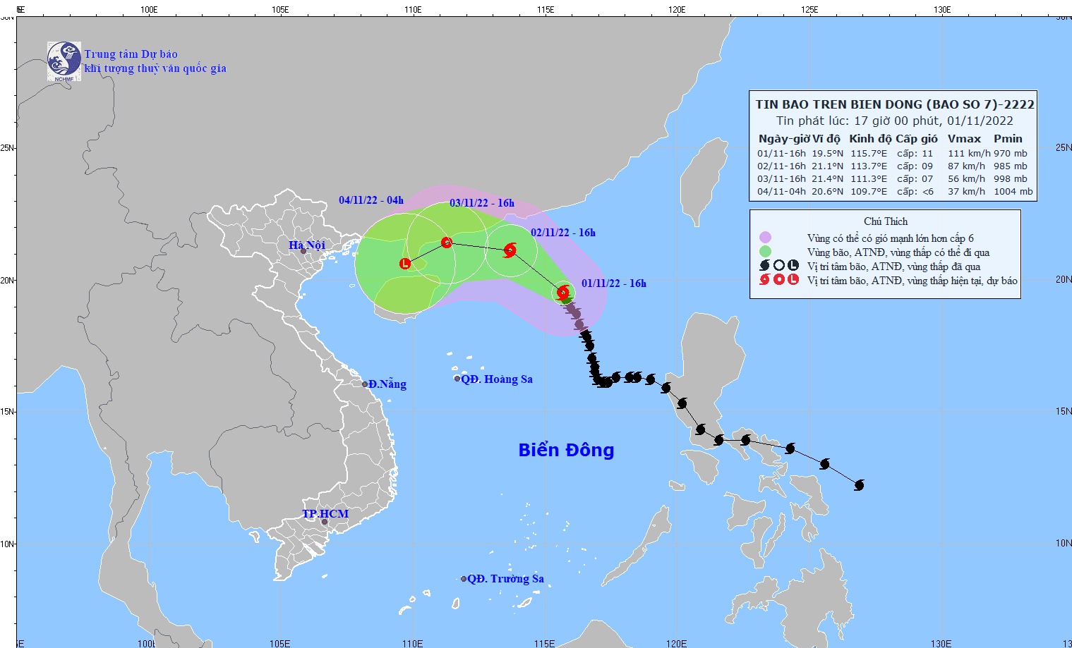 TIN BÃO TRÊN BIỂN ĐÔNG (Cơn bão số 7)