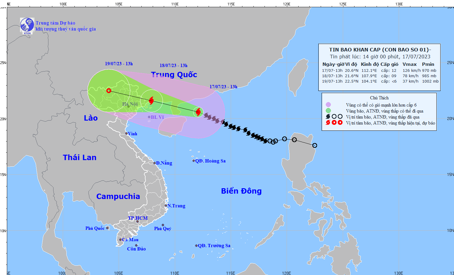 TIN BÃO KHẨN CẤP (Cơn bão số 1)