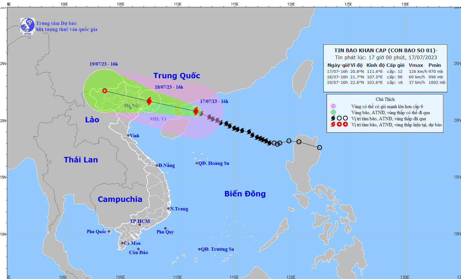 TIN BÃO KHẨN CẤP (Cơn bão số 1)