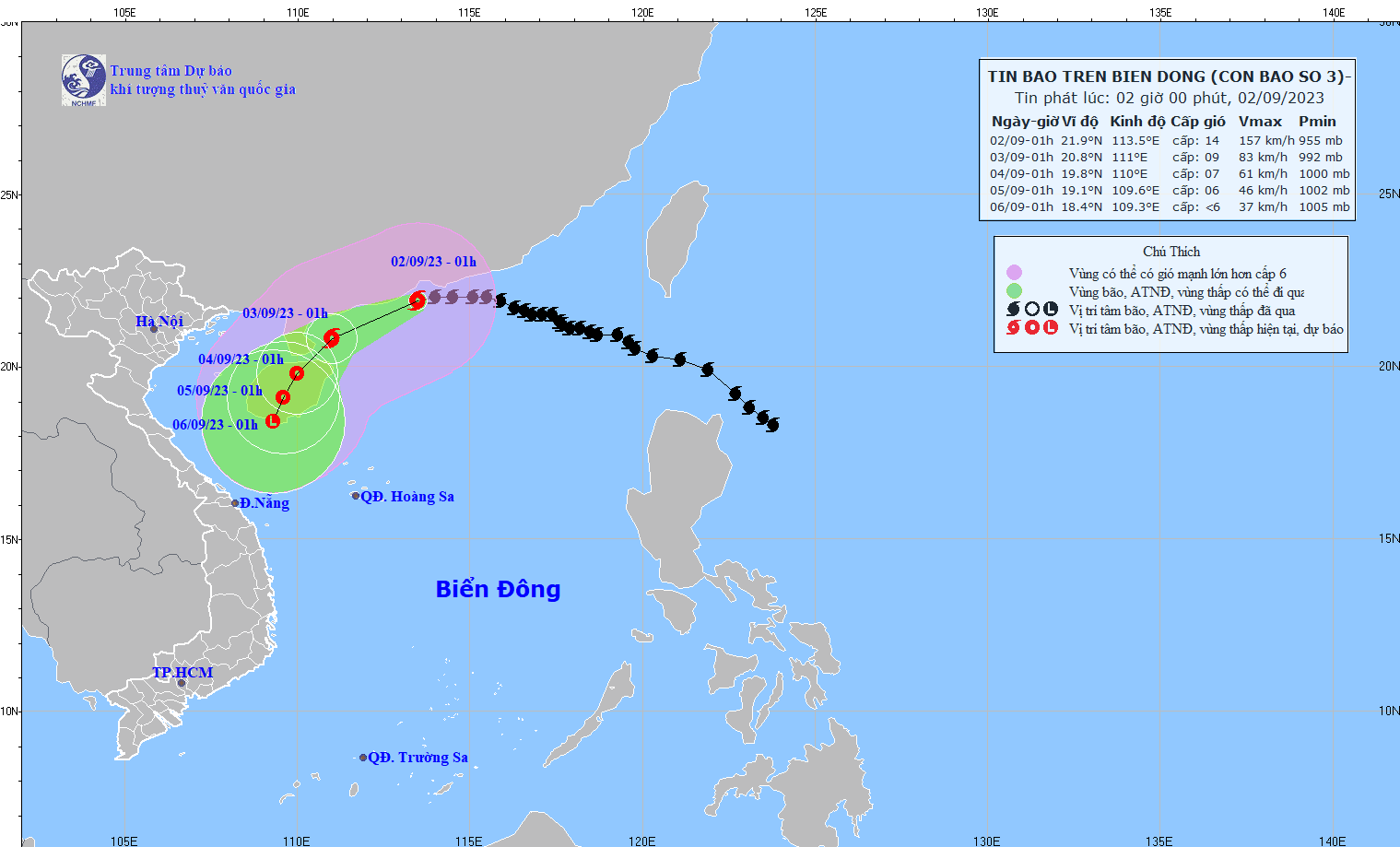 TIN BÃO TRÊN BIỂN ĐÔNG (Cơn bão số 3)