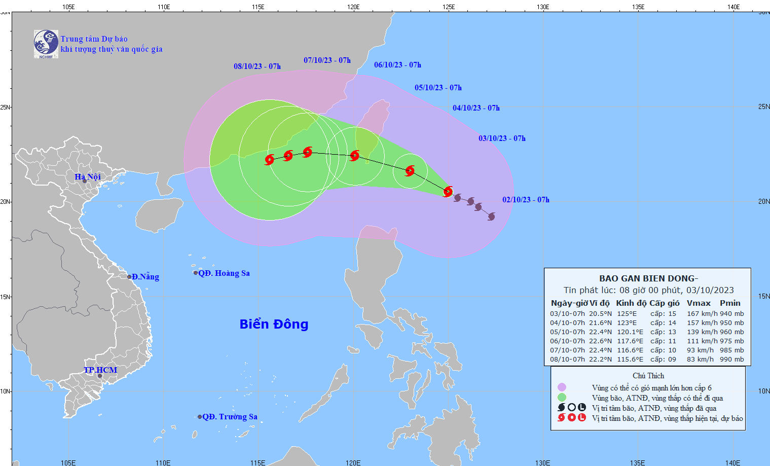 TIN BÃO GẦN BIỂN ĐÔNG (Cơn bão KOINU)