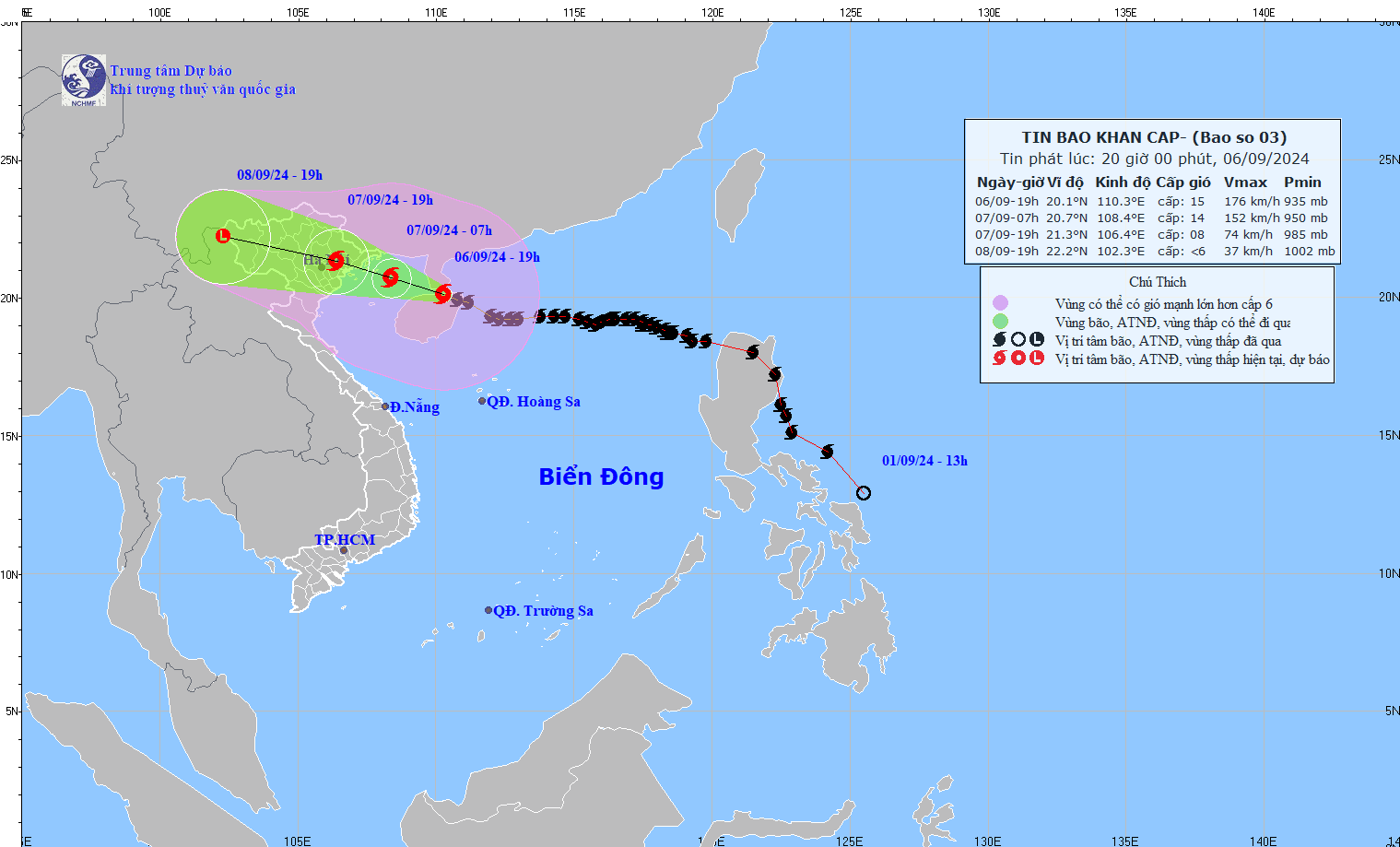 TIN BÃO KHẨN CẤP (Cơn bão số 03)