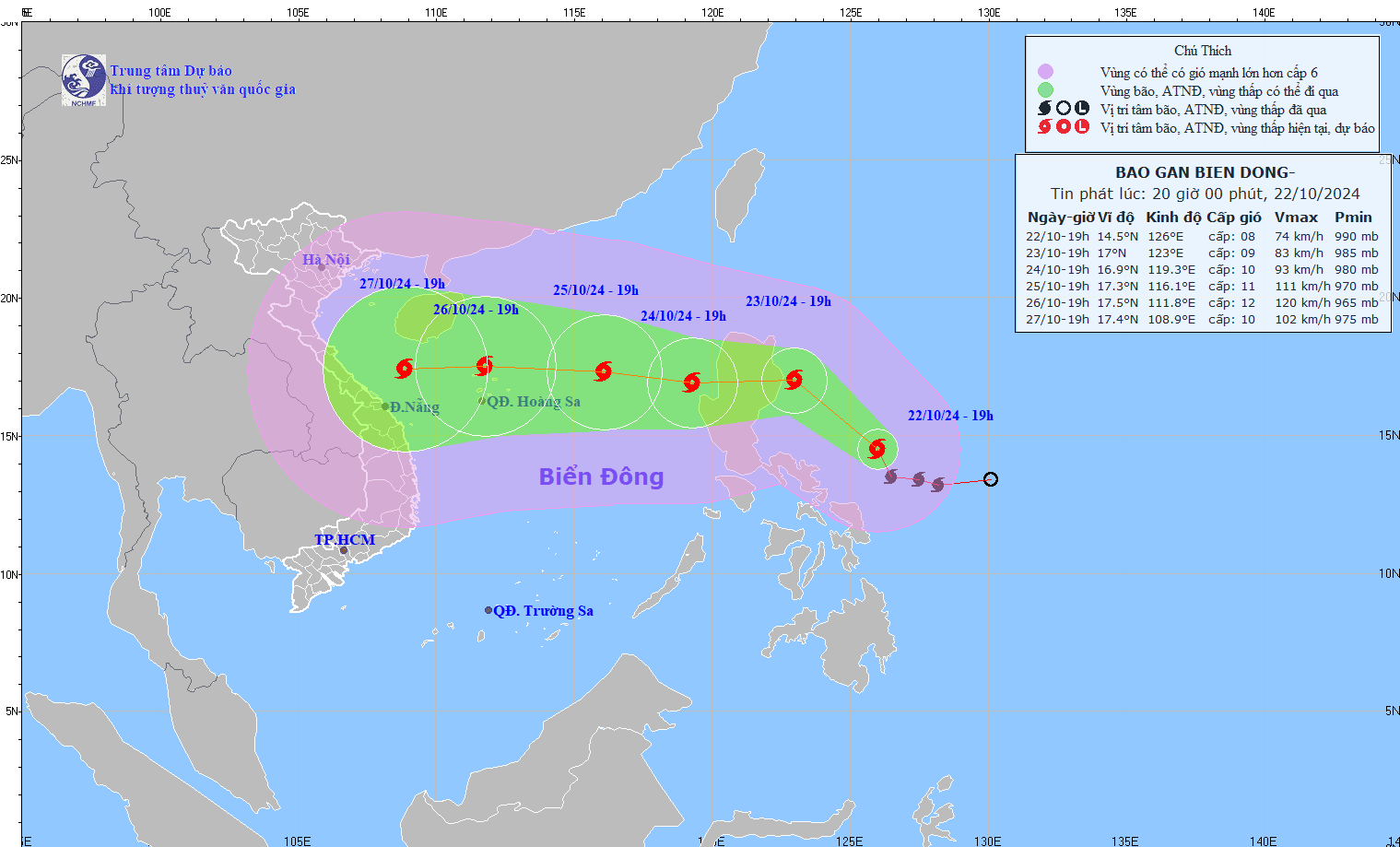 TIN BÃO GẦN BIỂN ĐÔNG  (Cơn bão TRAMI)