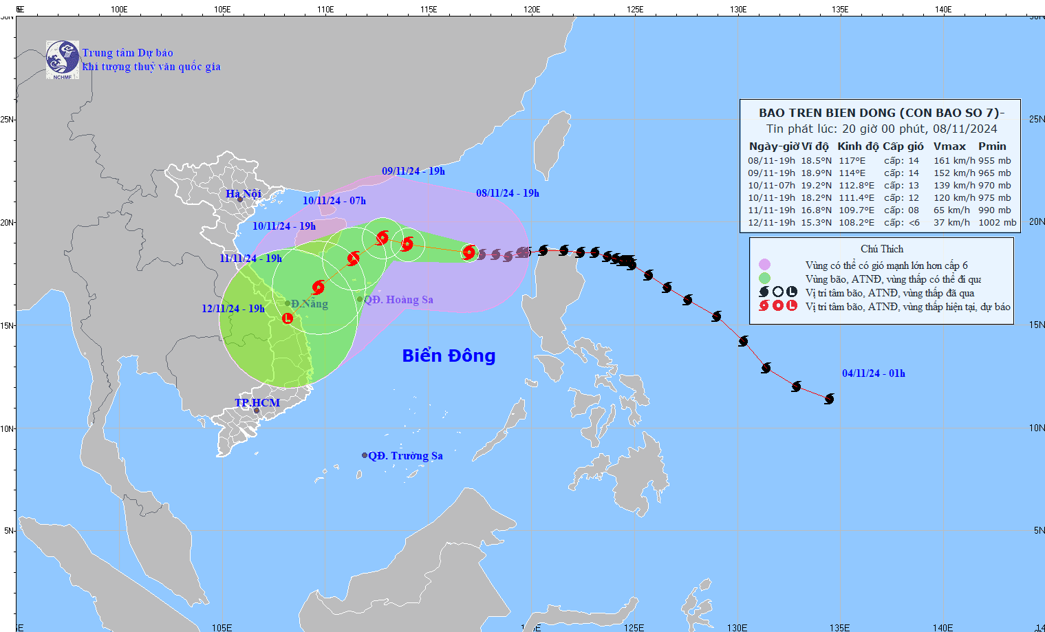 TIN BÃO TRÊN BIỂN ĐÔNG (Cơn bão số 07)