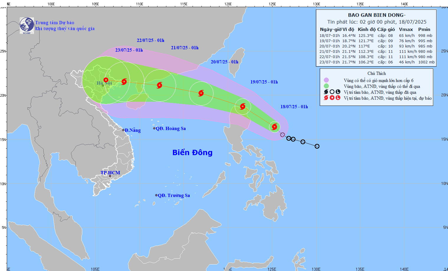TIN BÃO GẦN BIỂN ĐÔNG (Cơn bão WIPHA)