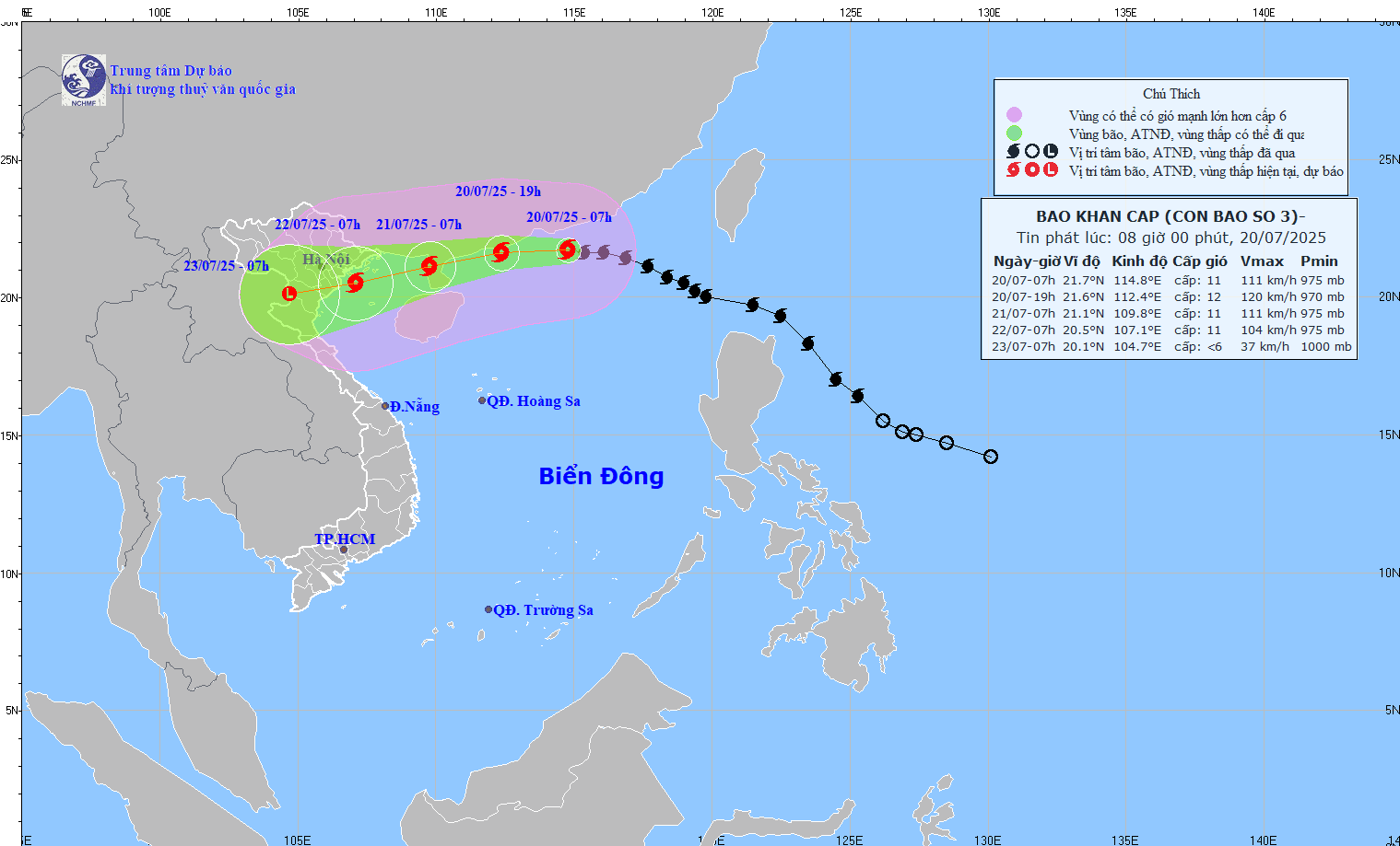 TIN BÃO KHẨN CẤP (Cơn bão số 3)