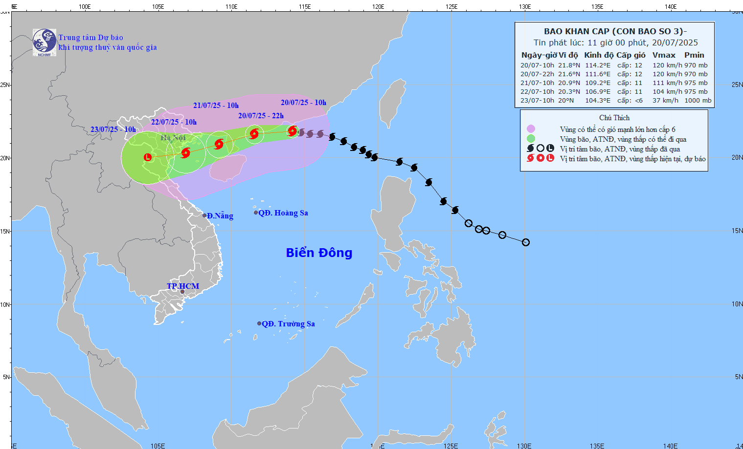 TIN BÃO KHẨN CẤP (Cơn bão số 3)