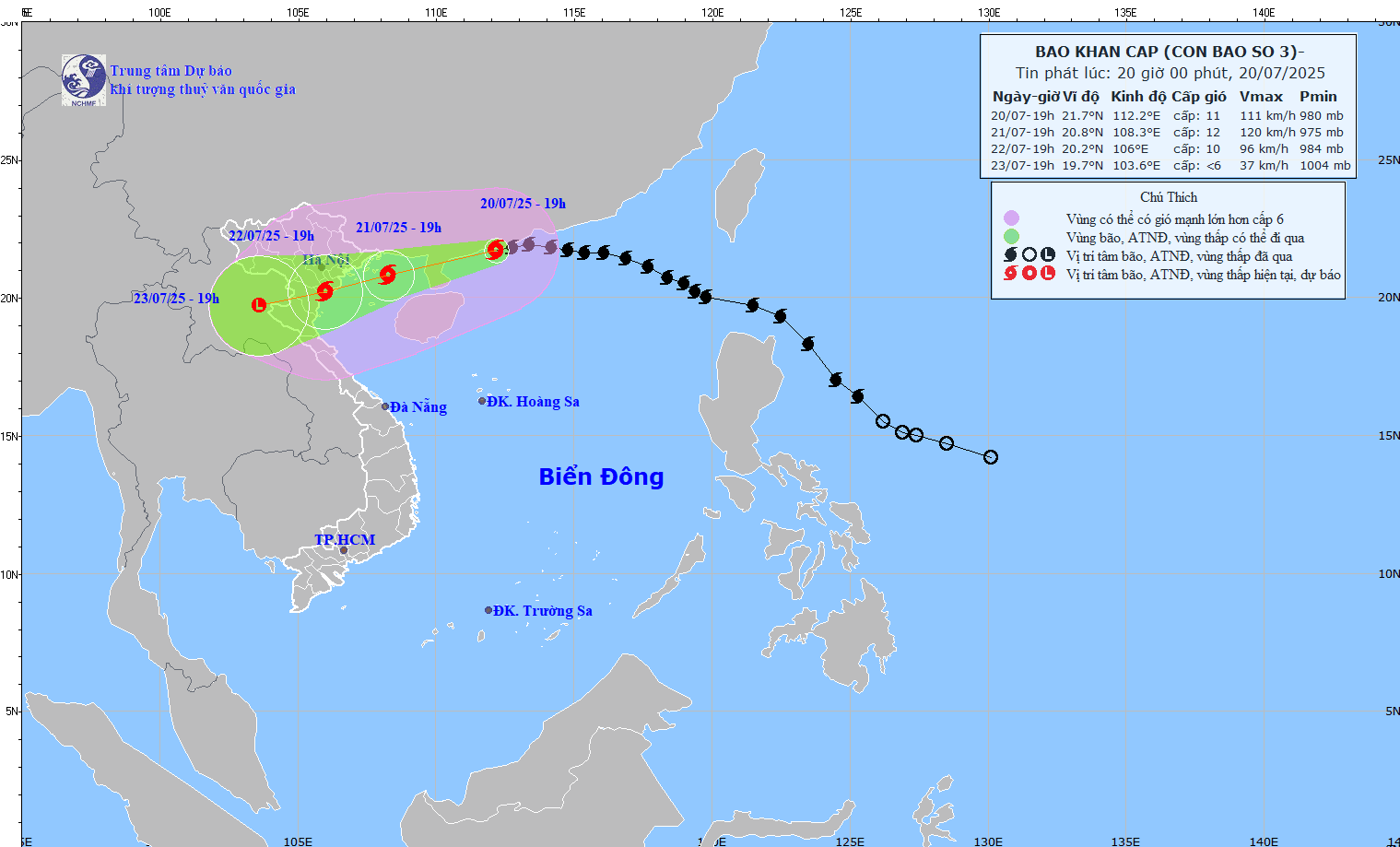 TIN BÃO KHẨN CẤP (Cơn bão số 3)