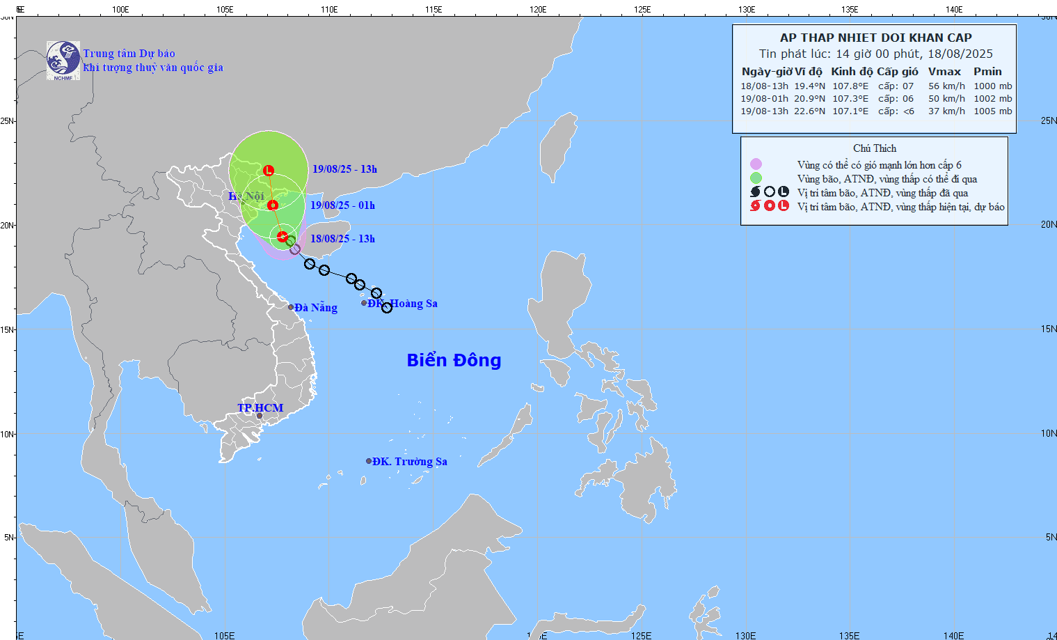 TIN ÁP THẤP NHIỆT ĐỚI KHẨN CẤP