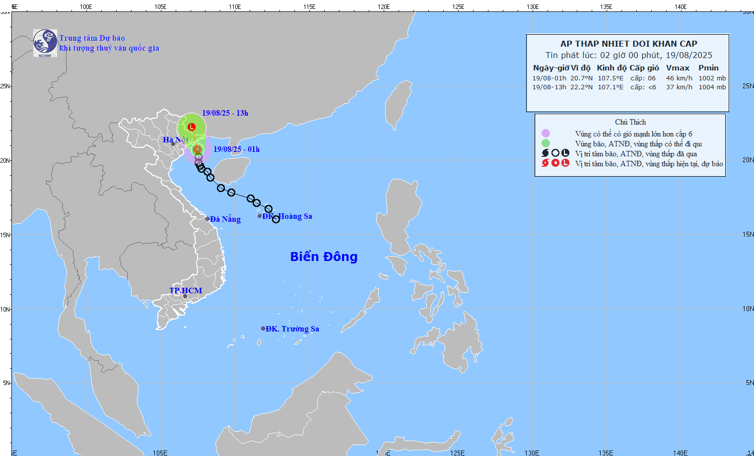 TIN ÁP THẤP NHIỆT ĐỚI KHẨN CẤP