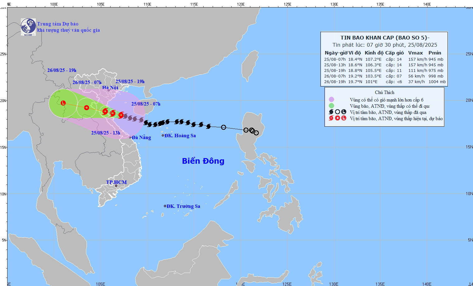 TIN BÃO KHẨN CẤP  (Cơn bão số 5)