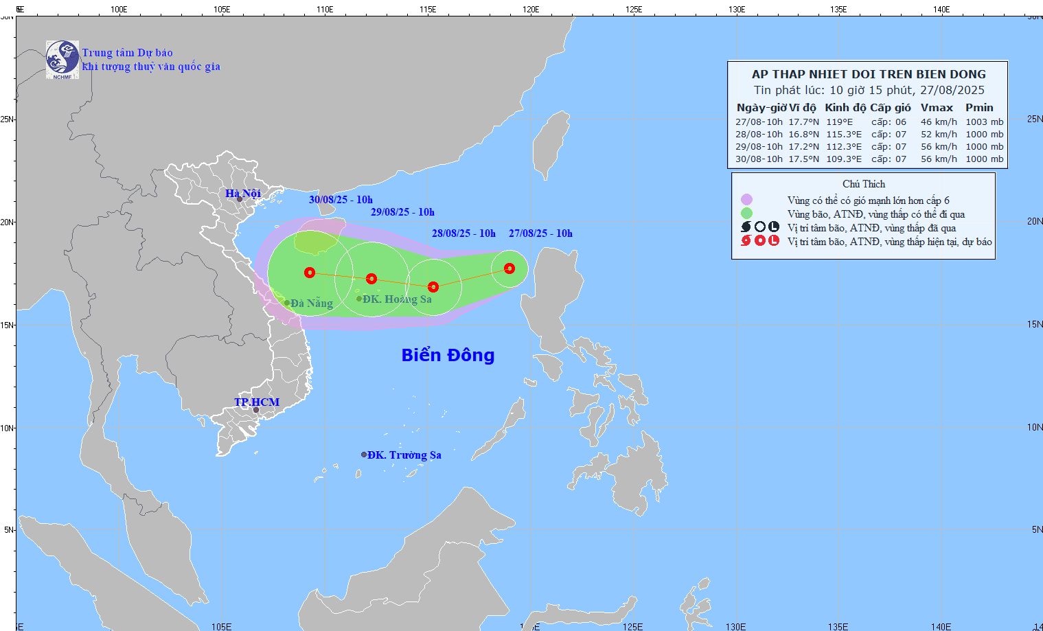 TIN ÁP THẤP NHIỆT ĐỚI TRÊN BIỂN ĐÔNG