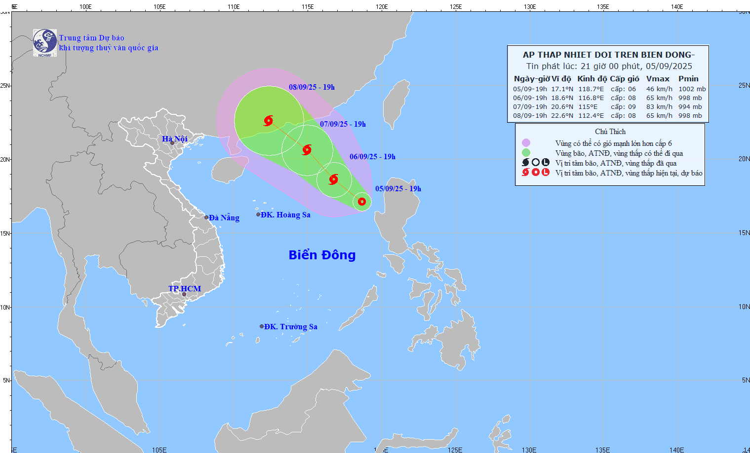 TIN ÁP THẤP NHIỆT ĐỚI TRÊN BIỂN ĐÔNG