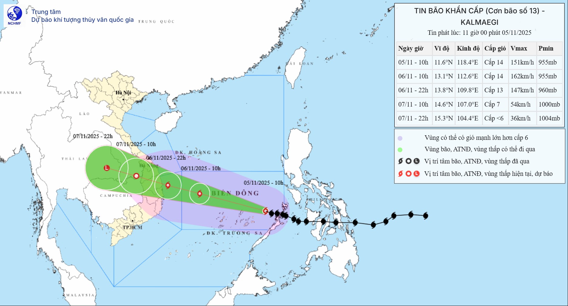 TIN BÃO KHẨN CẤP (Cơn bão số 13)
