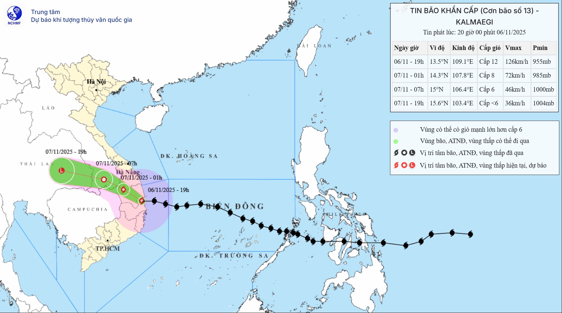 TIN BÃO KHẨN CẤP   (Cơn bão số 13)