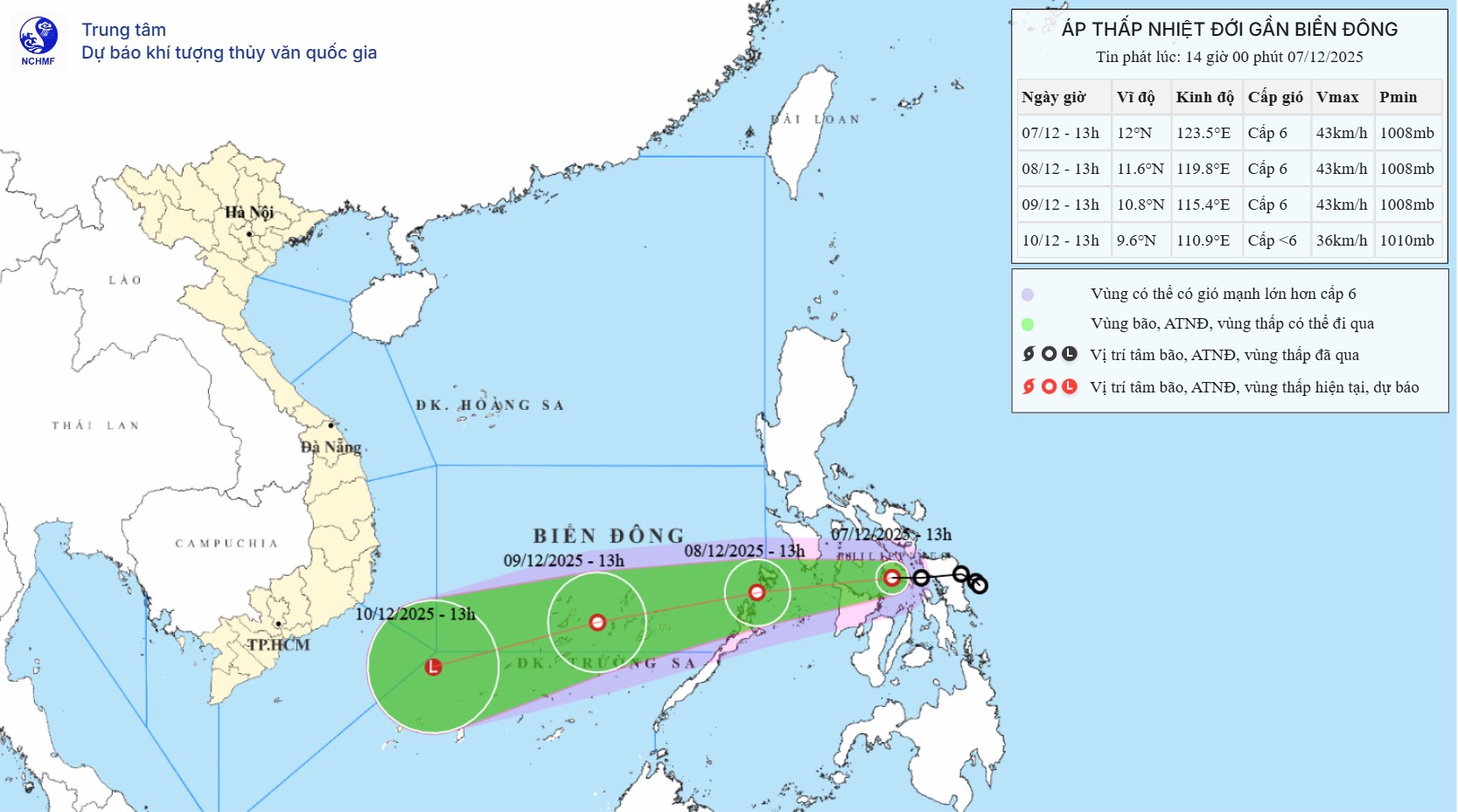 TIN ÁP THẤP NHIỆT ĐỚI GẦN BIỂN ĐÔNG